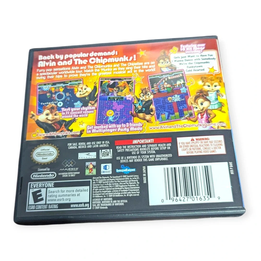 Alvin and the Chipmunks The Squeakquel Nintendo DS‎ Game Complete CIB